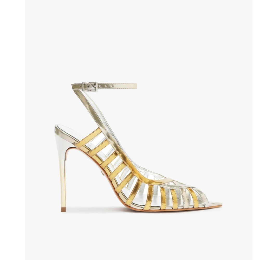 SCHUTZ Metallic Silver and Gold Heels